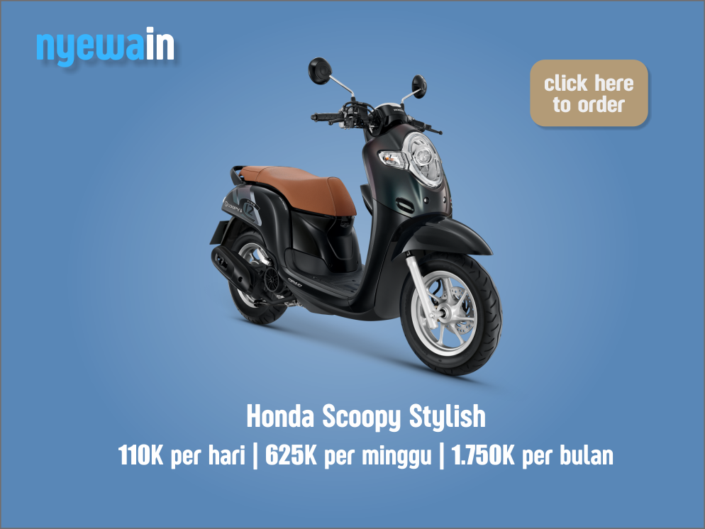 daftar harga sewa rental motor matic harian mingguan bulanan di bandar lampung dari nyewain.id