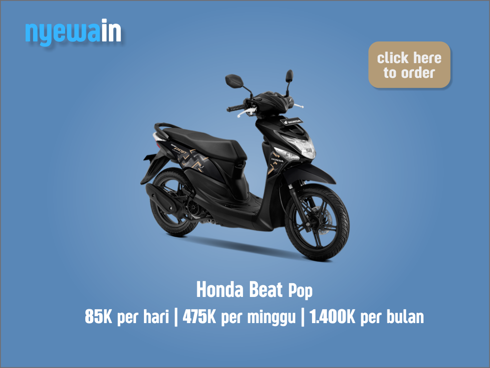 Daftar harga sewa motor matic beat sporty harian mingguan bulanan di bandar lampung dari nyewain.
